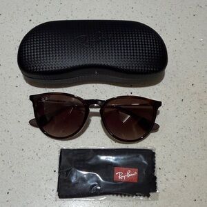 Ray-Ban Ericka Tortoise Sunglasses with Black Case
